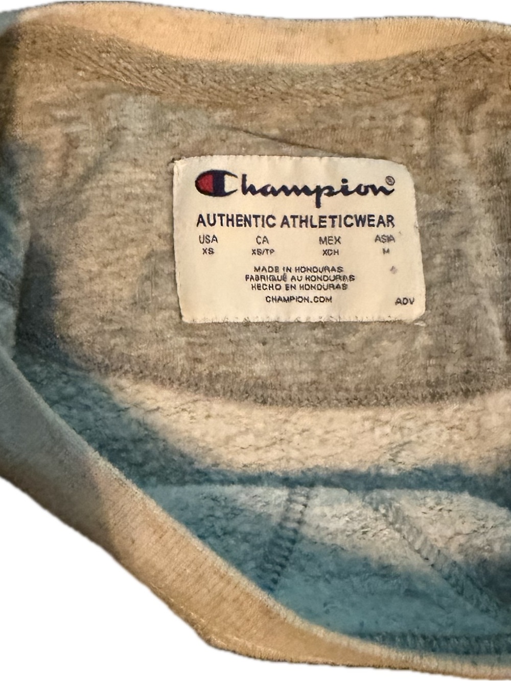 Champion Light Gray and White Crewneck Sweatshirt - Picture 2 of 2